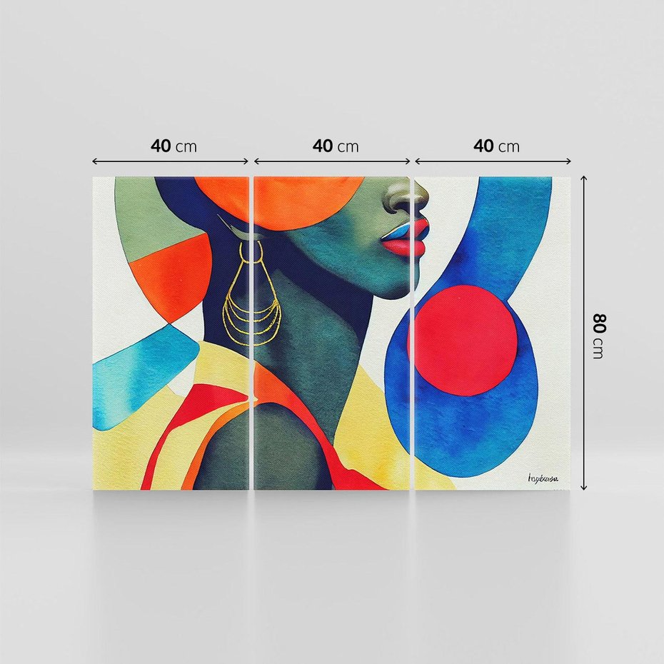 Obraz na płótnie 120x80 - Kolory Kobiety - mural, abstrakcja