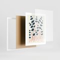 Plakat w ramie 40x50 - Migotliwe Kształty - kwiaty, rośliny - rama biała