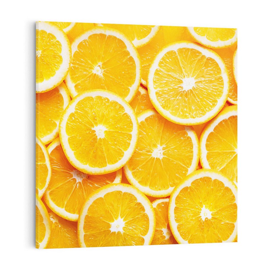 Obraz na płótnie 70x70 - Wyrazista moc pomarańczy - pomarańcze, owoce