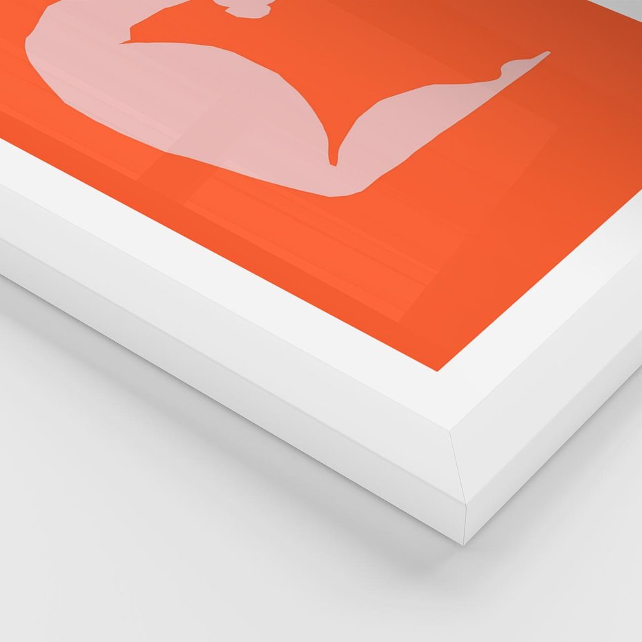 Plakat w ramie 30x40 - Antyczna Godzina - abstrakcja, kobieca sylwetka - rama biała