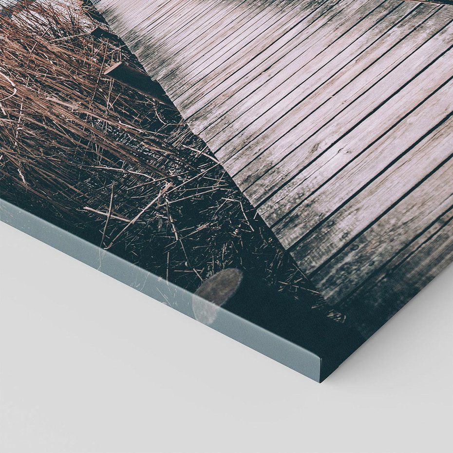 Obraz na płótnie 80x120 - Mglisty krajobraz - pomost, morze