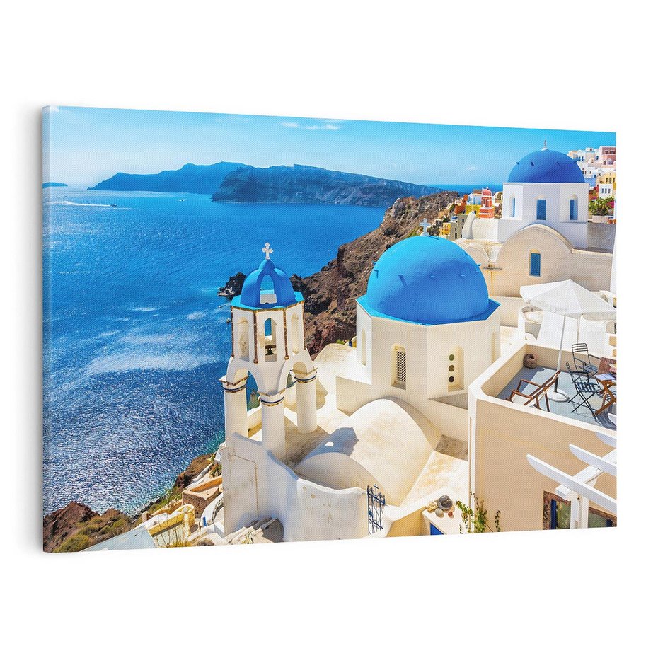 Obraz na płótnie 70x50 - Urokliwy widok na Santorini - Santorini, widok