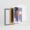 Plakat w ramie 50x70 - Odbicie Kobiety - nowoczesny plakat, styl retro - rama czarna