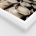 Plakat w ramie 40x50 - Tradycyjne Beczki - beczki, rustykalna fotografia - rama biała