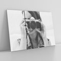 Obraz na płótnie 120x80 - Zrób mi Zdjęcie - fotografia, kobieta z aparatem