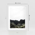 Plakat w ramie 30x40 - Górska Potęga - górski krajobraz, góry - rama biała