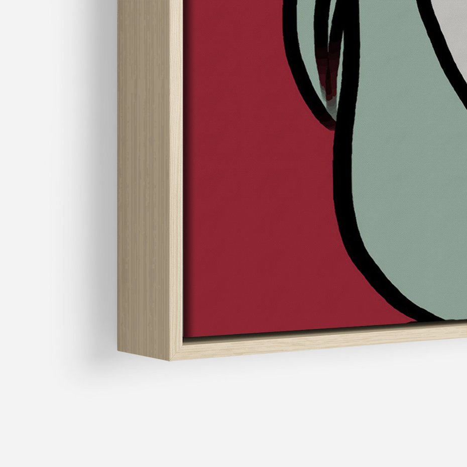 Obraz w ramie 80x120 - Ekspresja Linii - nowoczesny plakat, mocna linie - rama drewno