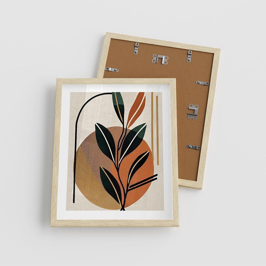 Plakat w ramie 40x50 - Boho Impulsy Kreatywności - boho obraz, abstrakcja - rama drewno