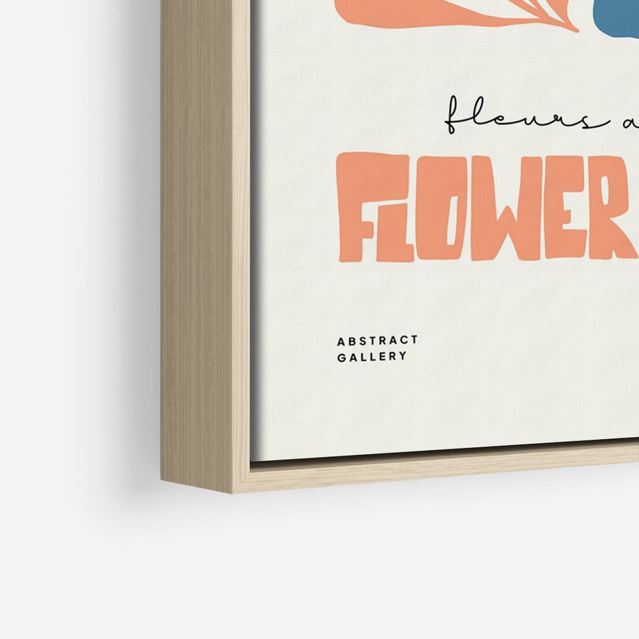 Obraz w ramie 70x100 - Rozbijające Widoki - kwiaty, nowoczesny plakat - rama drewno