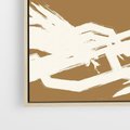Obraz w ramie 50x50 - Taniec Energii - abstrakcyjne kreski, maźnięcia - rama drewno