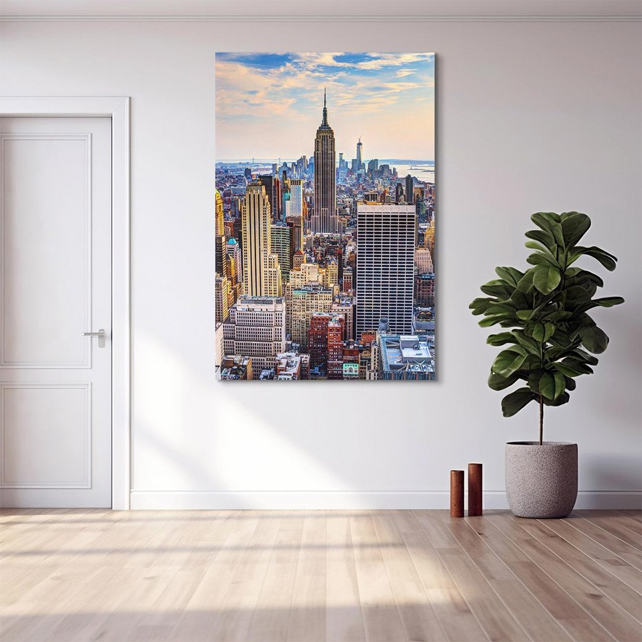 Obraz na płótnie 50x70 - Manhattan - Wieżowce Nowego Jorku - Manhattan, Nowy Jork