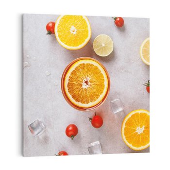 Obraz na płótnie 60x60 - Cytryny i Pomarańcze - Owoce Letniego Słońca - cytryny, pomarańcze