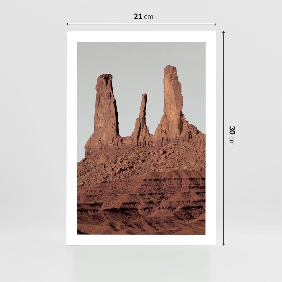 Plakat bez ramy 21x30 - Surowość Pustyni - pustynia, kanion