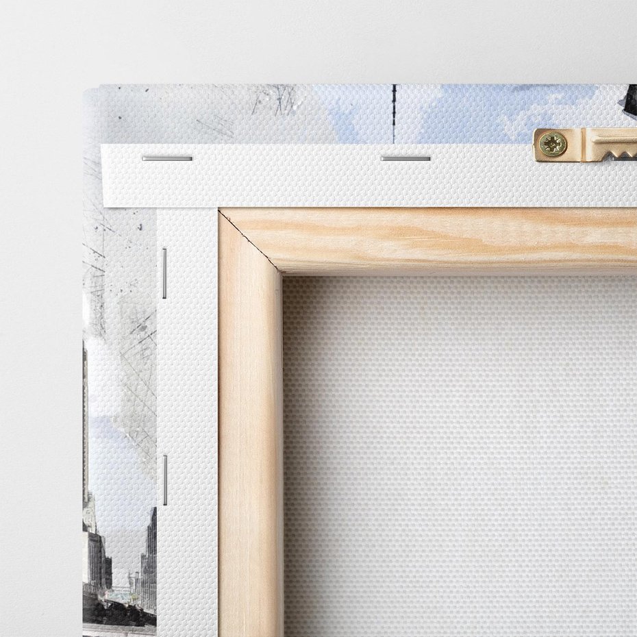 Obraz na płótnie 40x40 - Sztuka mostu w Nowym Jorku - sztuka, most