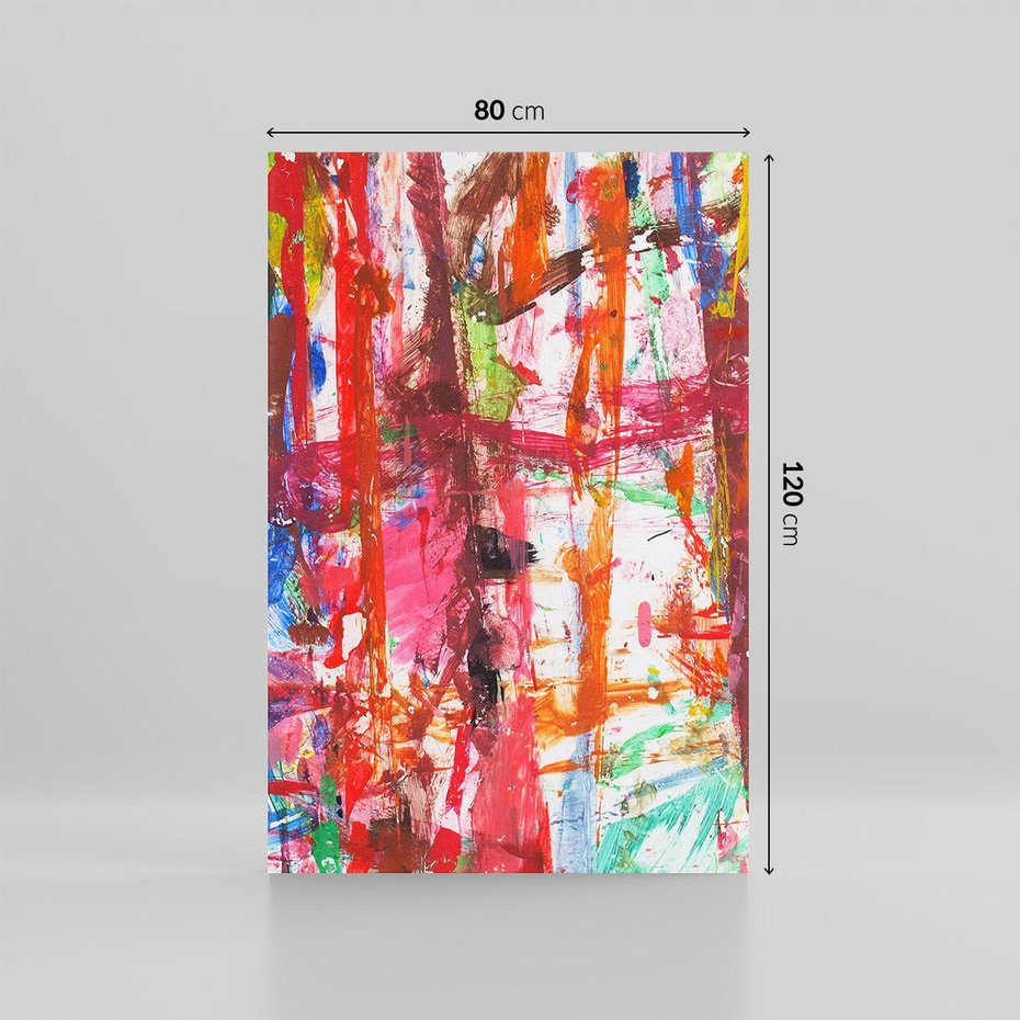 Obraz na płótnie 80x120 - Abstrakcja: wyraz emocji - abstrakcja