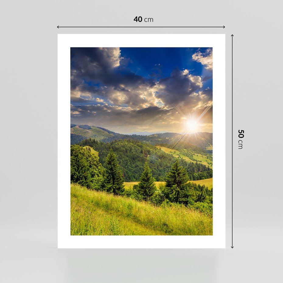 Plakat bez ramy 40x50 - Pejzaż w perspektywie - pejzaż, perspektywa