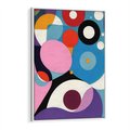 Obraz w ramie 70x100 - Kolorowe Ulotności - abstrakcyjny obraz olejny, żywe kolory - rama biała