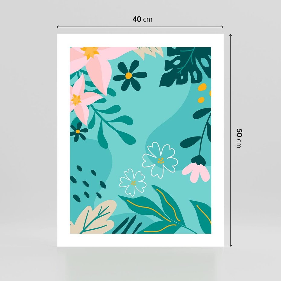 Plakat bez ramy 40x50 - Rozkwitające Widoki - pastelowa kompozycja, kwiaty