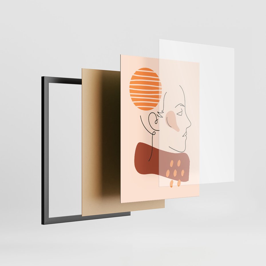 Zestaw obrazy w ramie 40x50 galeria - Kobiece, plakaty, salon - rama czarna