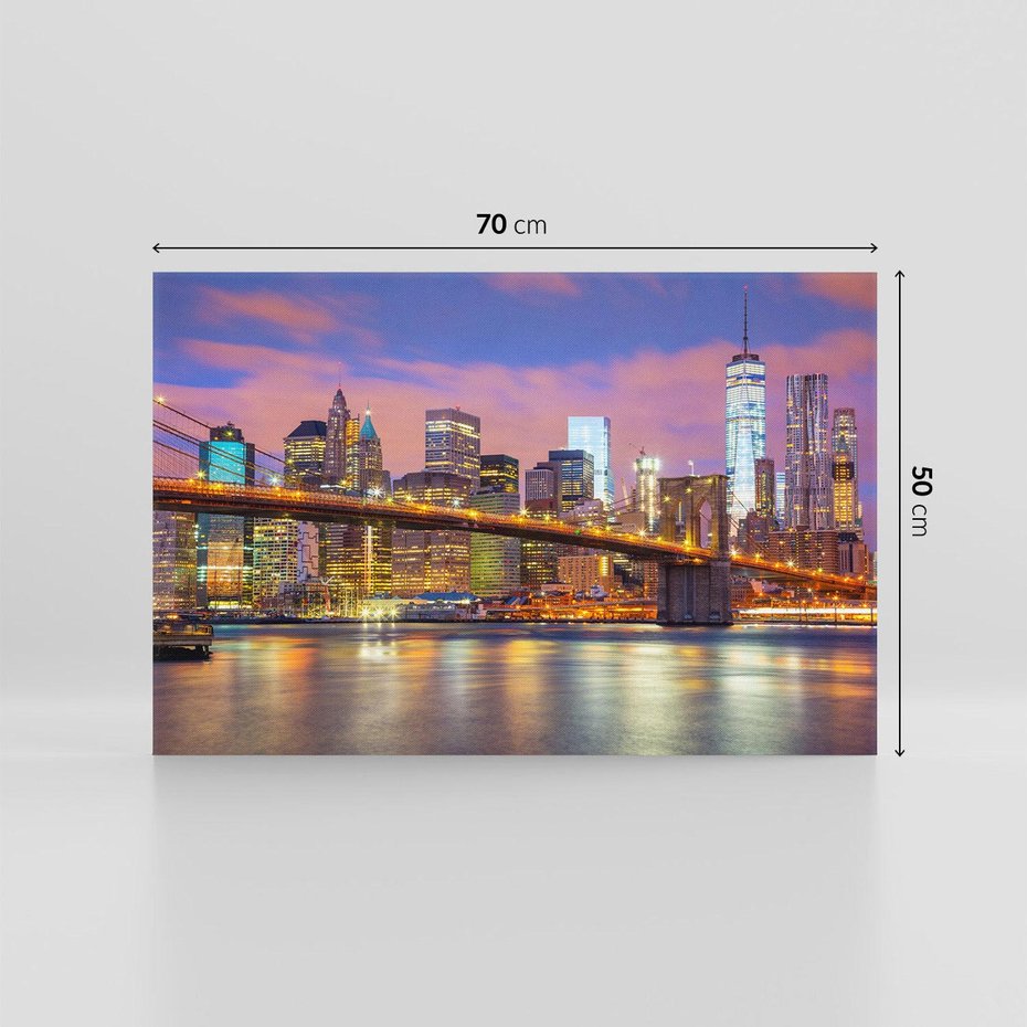 Obraz na płótnie 70x50 - ikona Nowego Jorku - most, Nowy Jork