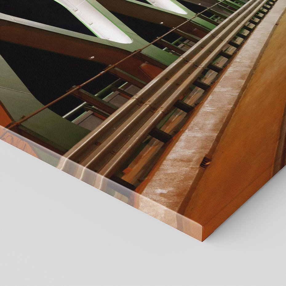 Obraz na płótnie 100x50 - Most kolejowy w nocy - most, kolej