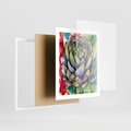Plakat w ramie 40x50 - Zamknięte w Roślinie - abstrakcja, akwarela - rama biała
