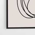 Obraz w ramie 50x70 - Abstrakcyjne Harmonie - abstrakcyjne szkicowane linie, minimalizm - rama czarna