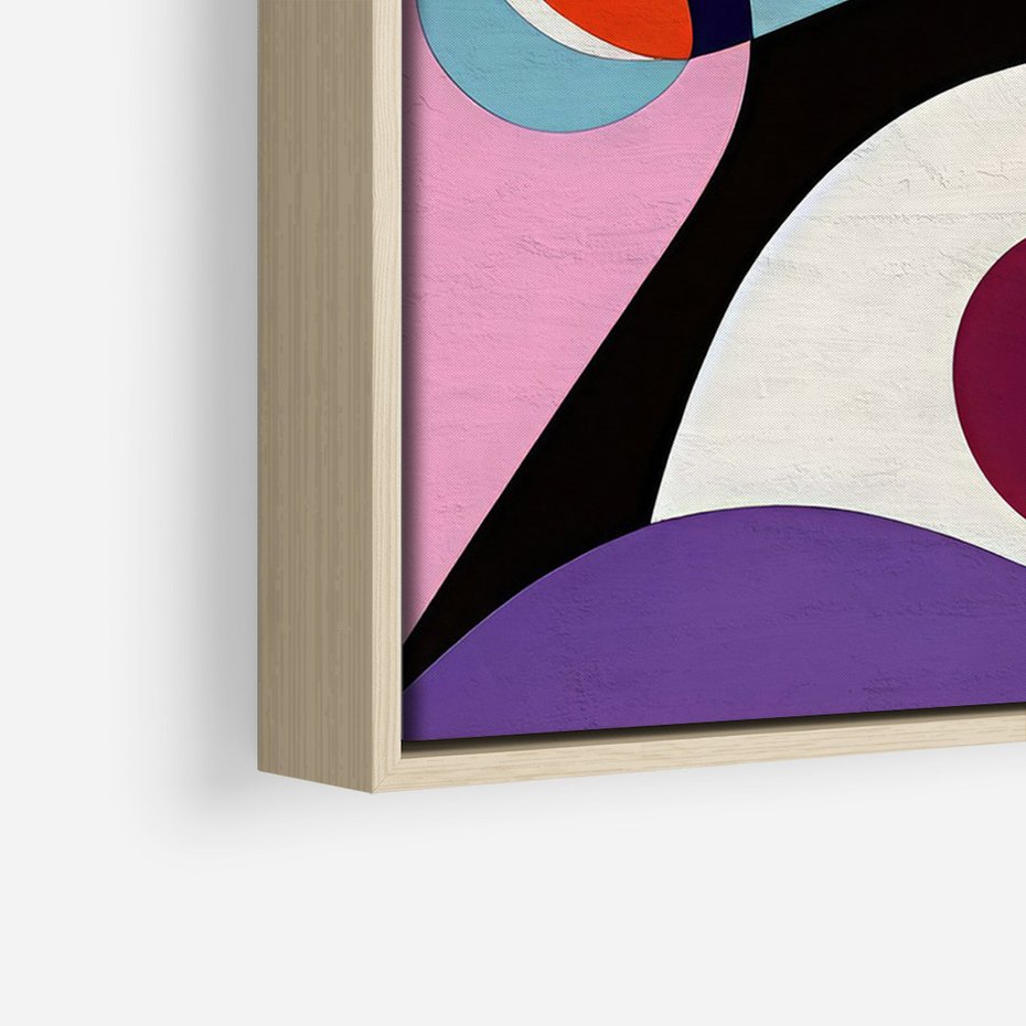 Obraz w ramie 50x70 - Kolorowe Ulotności - abstrakcyjny obraz olejny, żywe kolory - rama drewno