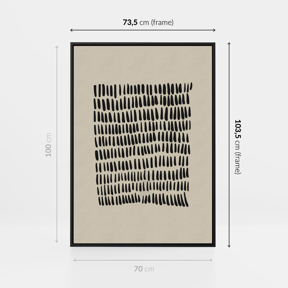 Obraz w ramie 70x100 - Echa Zapomnianych Wymiarów - nowoczesna sztuka, plakat - rama czarna
