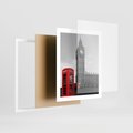 Plakat w ramie 40x50 - Budka telefoniczna przed Big Benem - budka, Londyn - rama biała