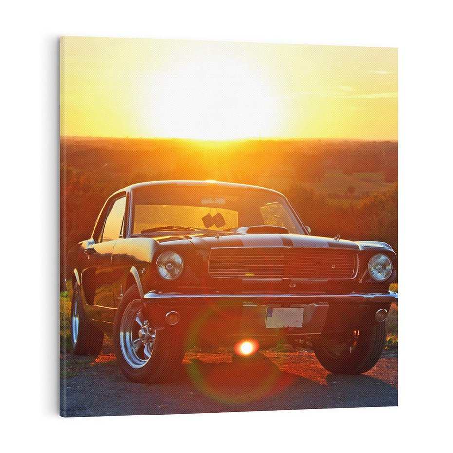 Obraz na płótnie 30x30 - Moc i elegancja - Ford Mustang, samochód