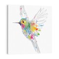 Obraz na płótnie 50x50 - Koliber w akwareli - akwarela, koliber