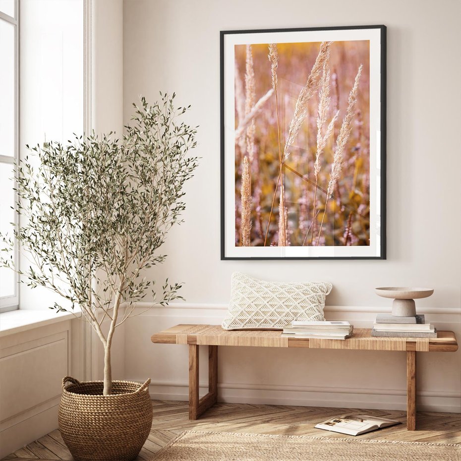 Plakat bez ramy 21x30 - Sucha Trawa w Sierpniu - trawy, łąka