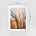 Plakat w ramie 30x40 - Malownicza Łąka z Trawam - trawy, łąka - rama biała