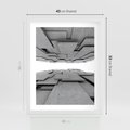 Plakat w ramie 40x50 - Architektura 3D - architektura, 3D - rama biała