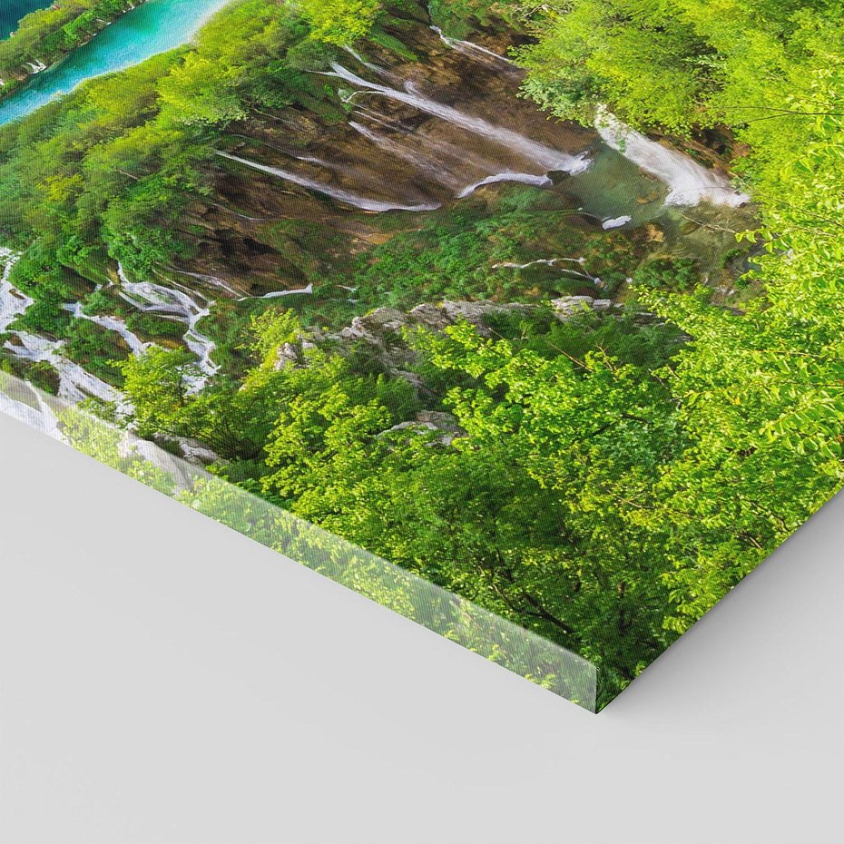 Obraz na płótnie 50x70 - Jeziora Pitwickie: urok Chorwacji - Jeziora, Pitwickie