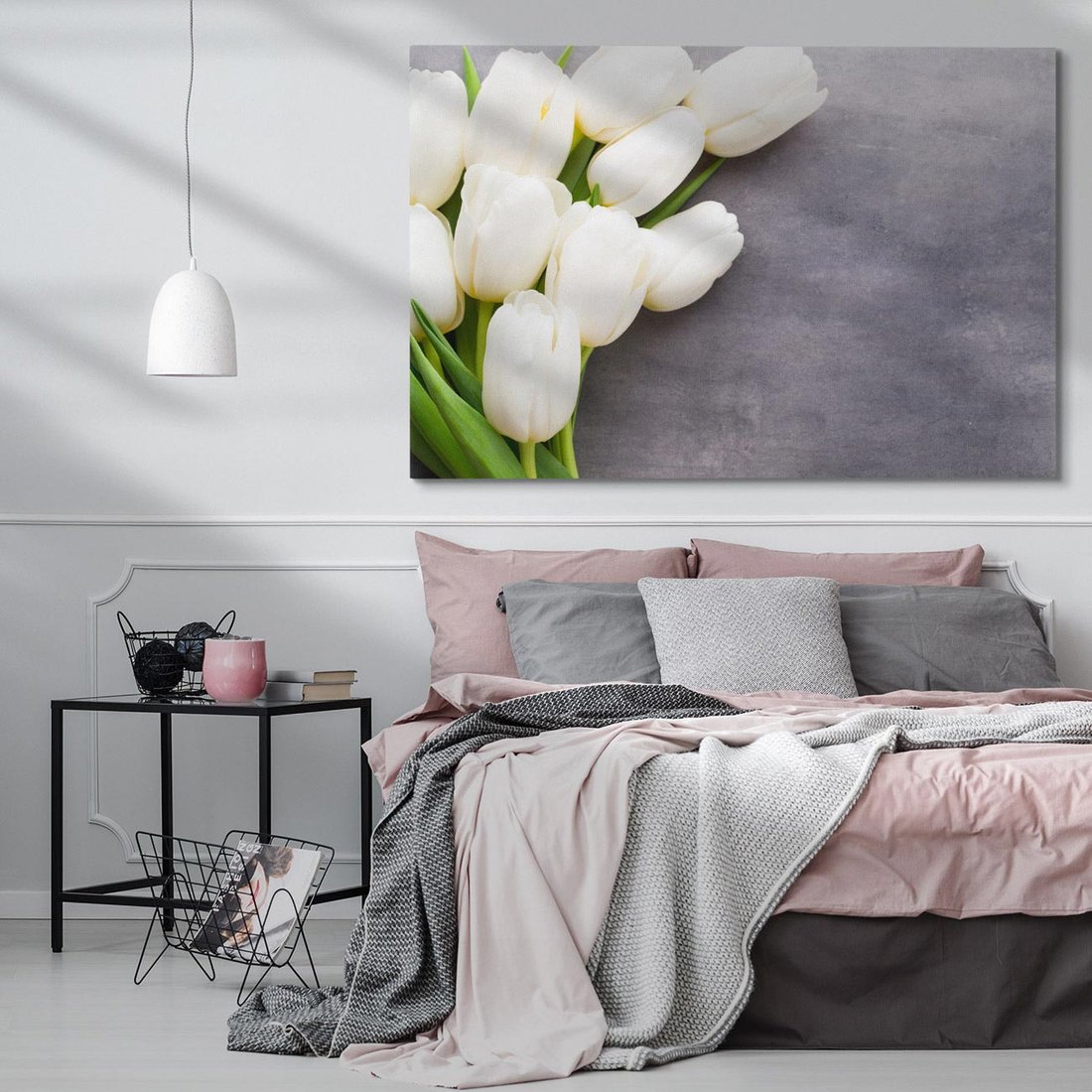 Obraz na płótnie 120x80 - Tulipanowa Kolorystyka - tulipany, kwiaty