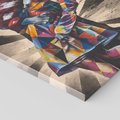 Obraz na płótnie 60x60 - Marynarz w świecie graffiti - marynarz, graffiti