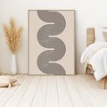 Obraz w ramie 50x70 - Bezgraniczne Odbicia - abstrakcyjne linie, geometria - rama drewno