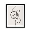Plakat w ramie 40x50 - Migotliwa Kreatywność - abstrakcyjne szkicowane linie, minimalizm - rama czarna