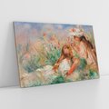 Obraz na płótnie 120x80 - Girls in the Grass Arranging a Bouquet, Pierre-Auguste Renoir - Reprodukcja - reprodukcja, obraz na płótnie