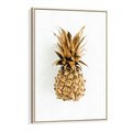 Obraz w ramie 50x70 - Ekskluzywny Akcent - złoty, ananas - rama drewno