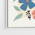 Obraz w ramie 50x70 - Kolorowe liście tęsknot - minimalistyczny plakat, grafika - rama biała