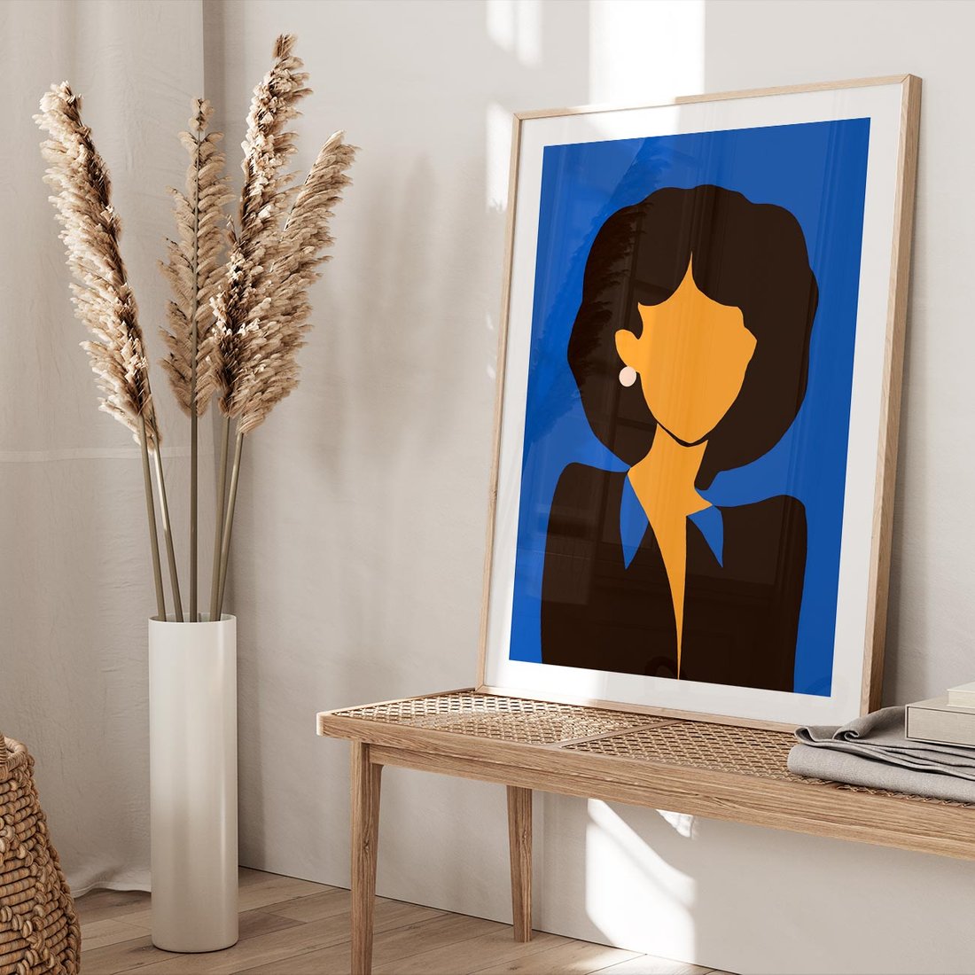 Plakat w ramie 50x70 - Modernistyczne Wibracje - sztuka nowoczesna, plakat - rama drewno