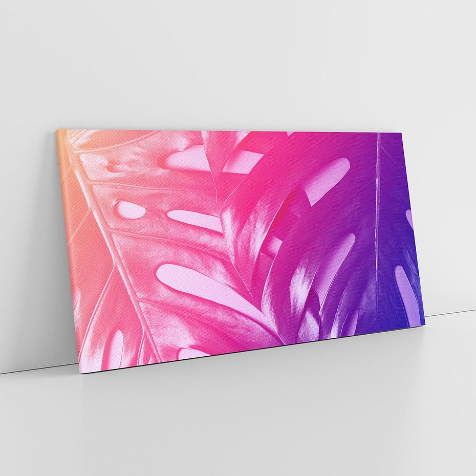 Obraz na płótnie 120x60 - Monstera Kwiaty Liście - monstera, kwiaty