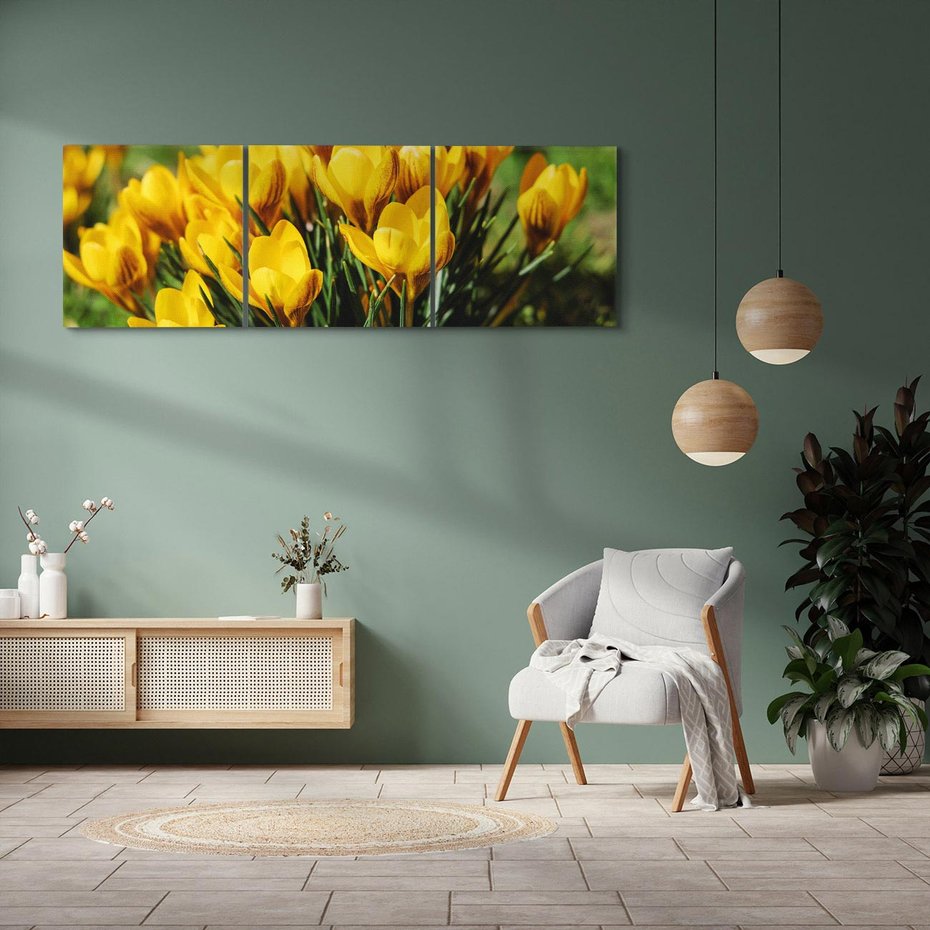 Obraz na płótnie 150x50 - Kwiatowe uniesienia natury - kwiat, kwiaty