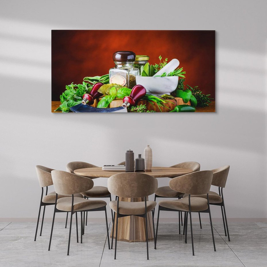 Obraz na płótnie 100x50 - Kulinarna przygoda - do kuchni, przyprawy