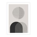 Plakat bez ramy 50x70 - Przenikająca Rzeczywistość - abstrakcyjna kompozycja, okręgi i półokręgi