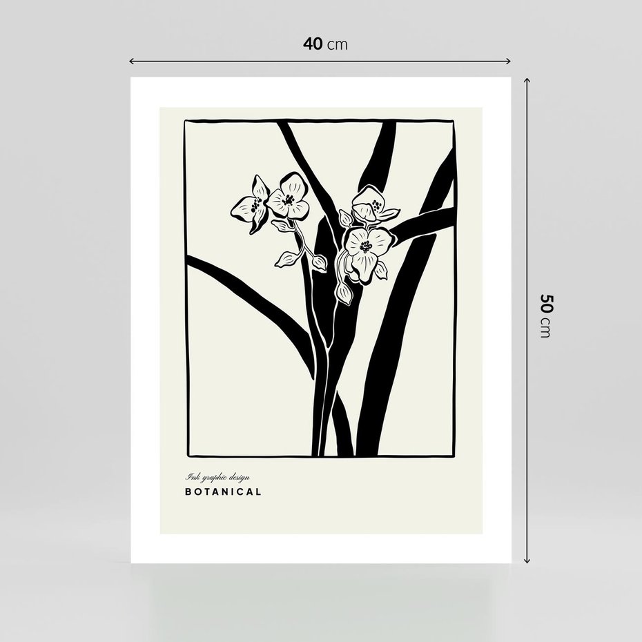 Plakat bez ramy 40x50 - Symfonia kwiatowej ekspresji - kwiat, grafika