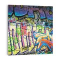 Obraz na płótnie 50x50 - Kolorowy wyraz - graffiti
